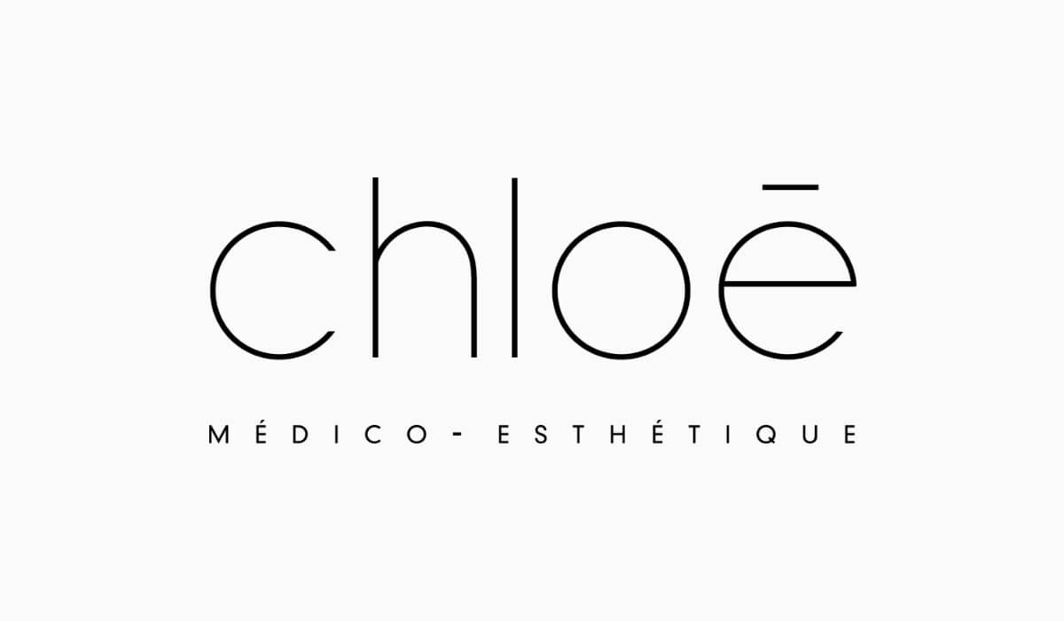 Black Clinique Chloé logo on a white background