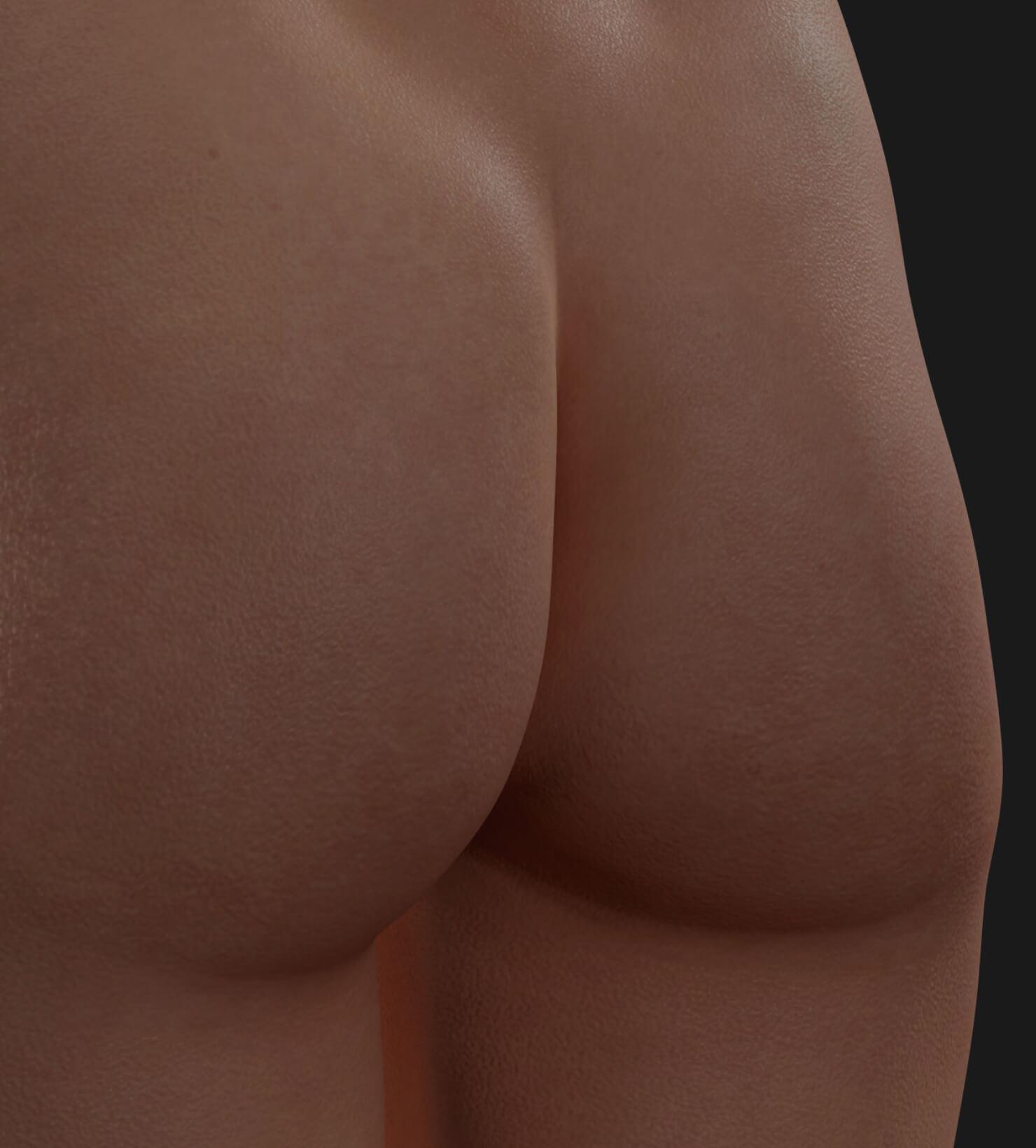 Buttocks of a Clinique Chloé female patient wanting a butt lift with Sculptra injections