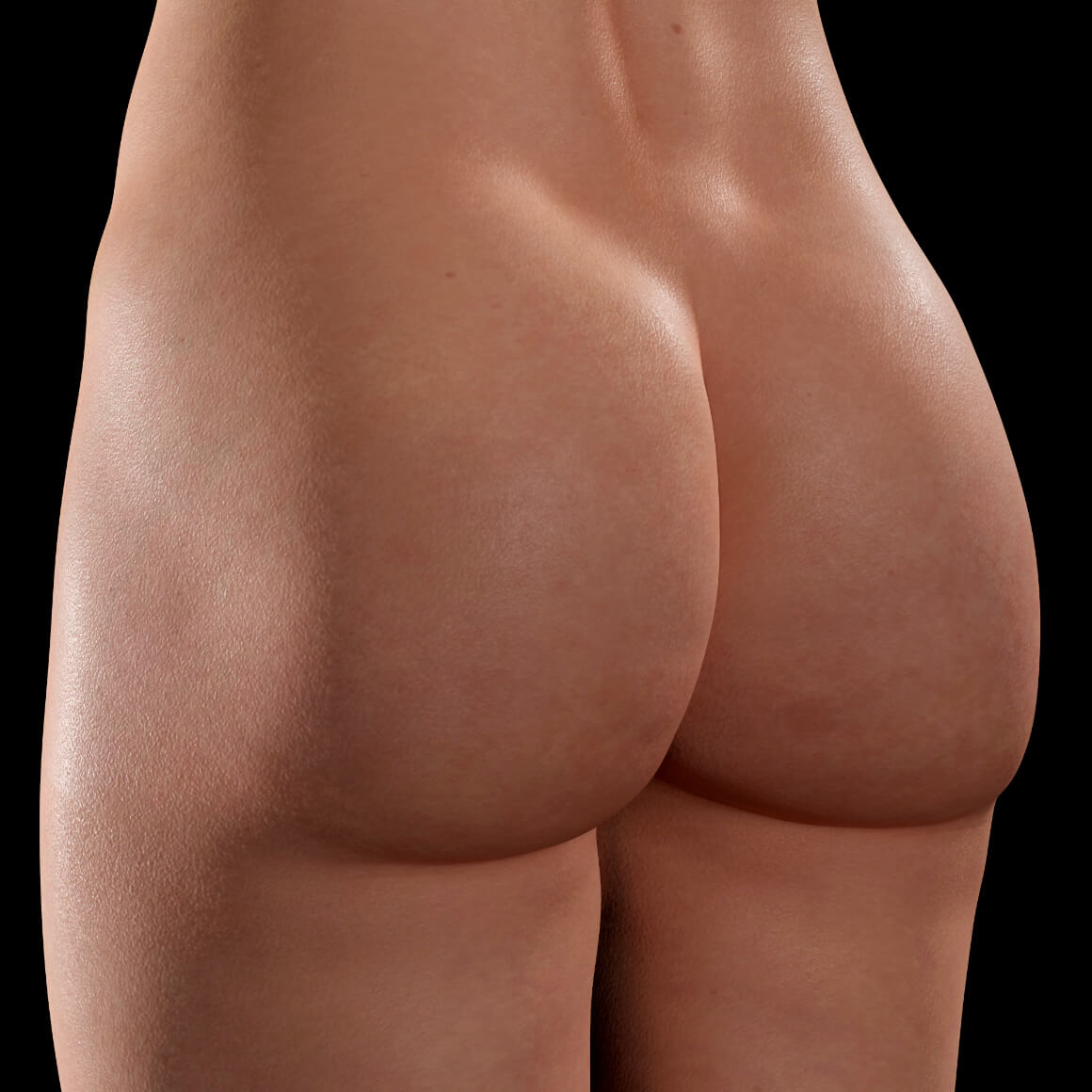 Angled view of the buttocks of a female patient from Clinique Chloé after a Venus Legacy cellulite treatment 